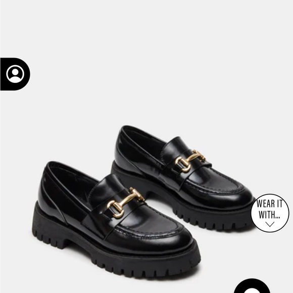 Steve Madden Black Platform Loafers - Picture 5 of 5